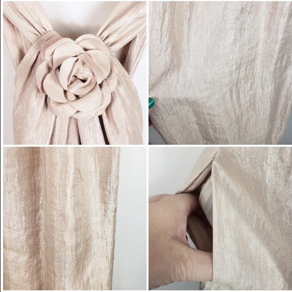 Alexia Admore Rose Shimmer Dress Blush Gold XS - Picture 4 of 8